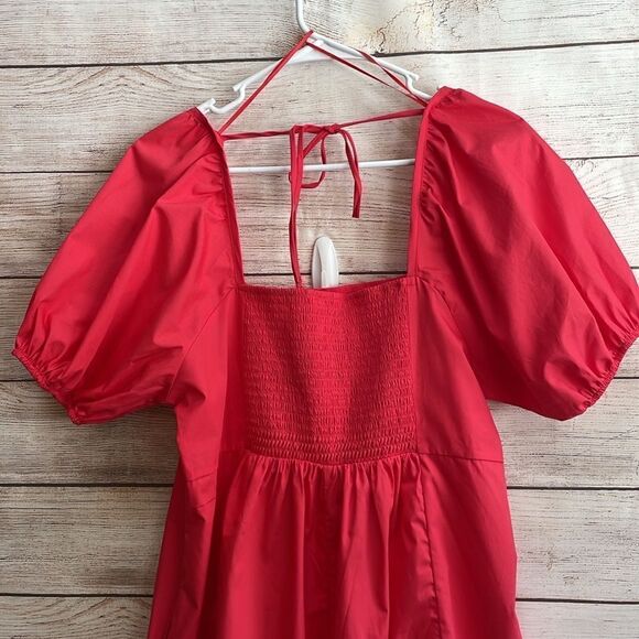 NEW WITH TAGS‎ DRAPER JAMES PUFFED SLEEVE DRESS IN HIBISCUS - Picture 7 of 9